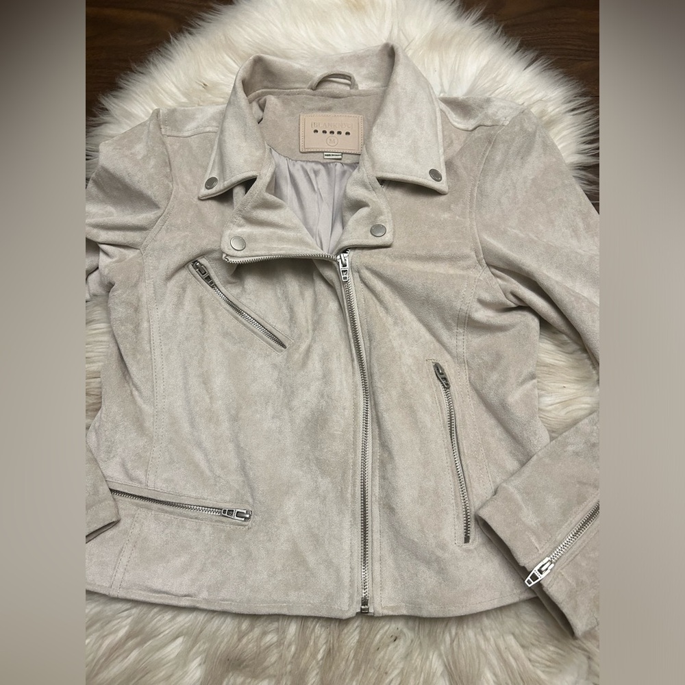 BLANK NYC Faux Suede Moto Jacket